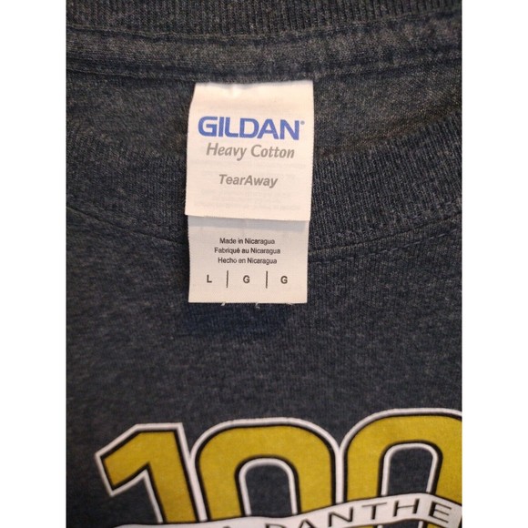 Gildan Mens 1919 Latta Panthers Logo T-Shirt Gray Short Sleeve Size L - Picture 7 of 7